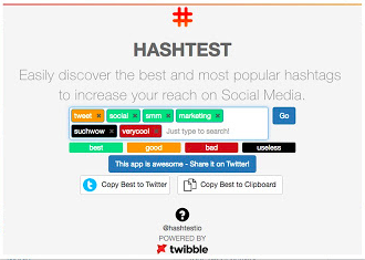 HashTest helps marketers find the right hashtags