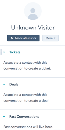 Associate HubSpot records within the Conversations window